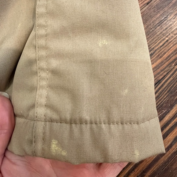 Vintage LL Bean Men’s Wool Lined Coat Parka Jacket Pockets Sz M Khaki Made USA - Picture 4 of 5